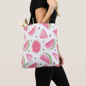 Sac fourre-tout à l'aquarelle adorable pastèque (De près)