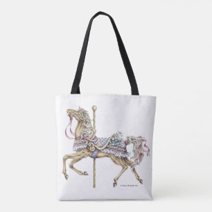 Sac fourre-tout à l'encre à dessin de cheval de