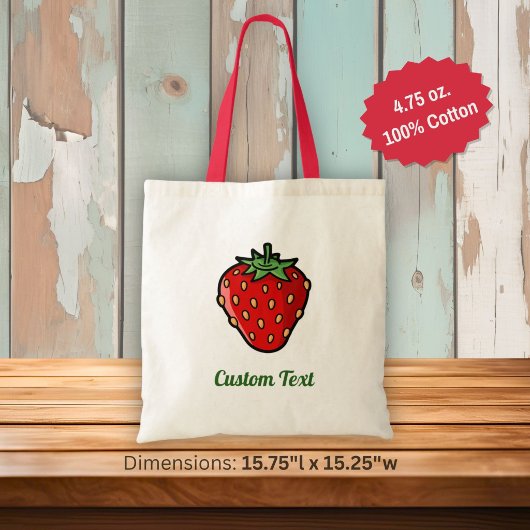 Sac fourre-tout à l'icône de fraise