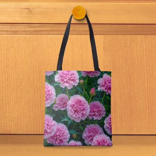 Sac fourre-tout à l'image des œillets roses n° 2