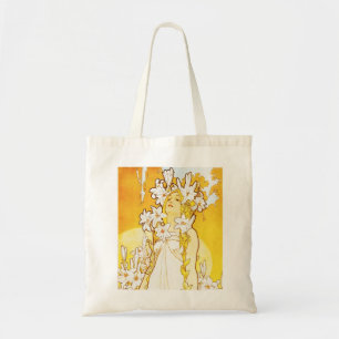 Sac fourre-tout à lis d'Alphonse Mucha