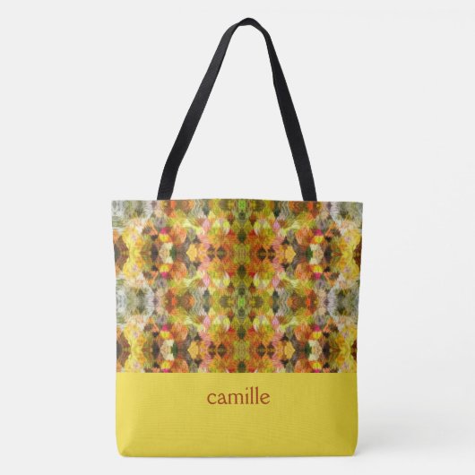 Sac fourre-tout à monogramme abstrait tendance (Devant)