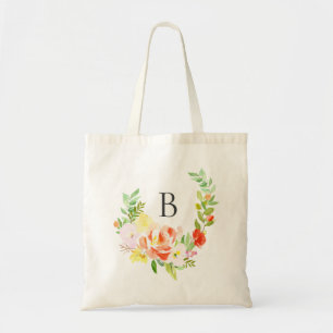 Sac fourre-tout à monogramme de guirlande de