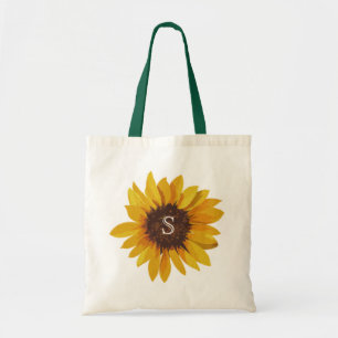 Sac fourre-tout à monogramme de tournesol