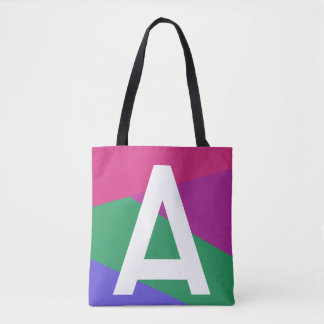 Sac fourre-tout à monogramme et blocs de couleurs
