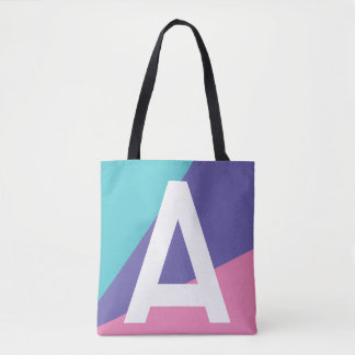 Sac fourre-tout à monogramme et blocs de couleurs