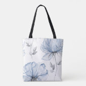 Sac fourre-tout à monogramme floral aquarelle (Dos)