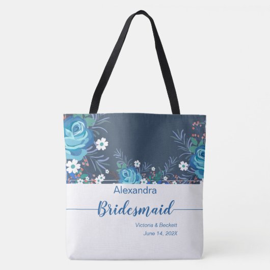 Sac fourre-tout à monogramme floral chic (Devant)