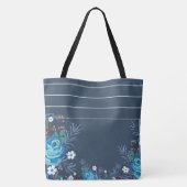 Sac fourre-tout à monogramme floral chic (Dos)