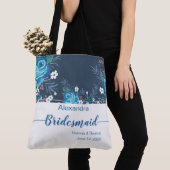 Sac fourre-tout à monogramme floral chic (De près)