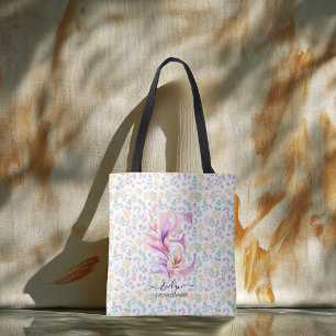 Sac fourre-tout à monogramme floral d'Evelyn avec