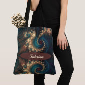 Sac fourre-tout à monogramme fractal chic (De près)