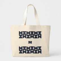 Sac fourre-tout à monogramme géométrique de style