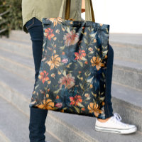 Sac fourre-tout à monogramme | motif fleurs sauvag