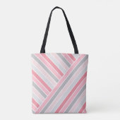 Sac fourre-tout à monogramme rayé de nuances de ro (Dos)