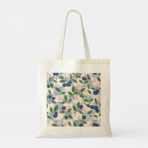 Sac fourre-tout à motif botanique de myrtille et d