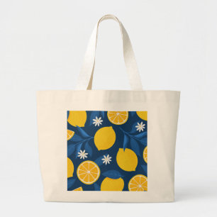 Sac fourre-tout à motif citron frais – Design été