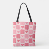 Sac fourre-tout à motif coeurs peints et amour (Dos)