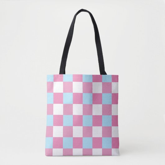Sac fourre-tout à motif damier (Devant)