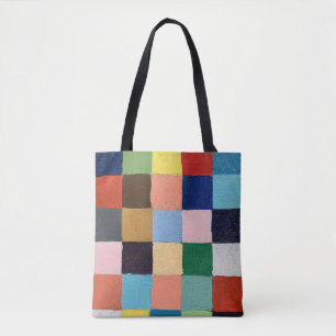 Sac fourre-tout à motif de carrés funky