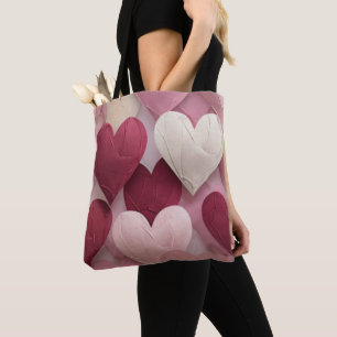 Sac fourre-tout à motif de cœur, sac mignon pour l