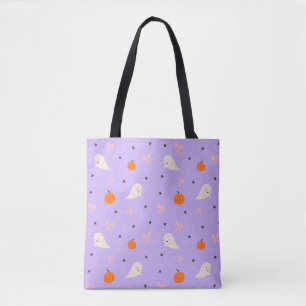 Sac fourre-tout à motif de fantôme Halloween viole