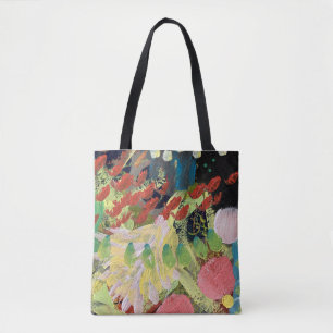 Sac fourre-tout à motif Fleurs dans la Nuit