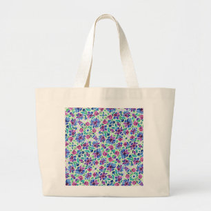 Sac fourre-tout à motif floral abstrait