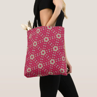 Sac fourre-tout à motif floral rétro à pois | Crim