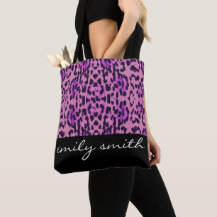 Sac fourre-tout à motif léopard personnalisé
