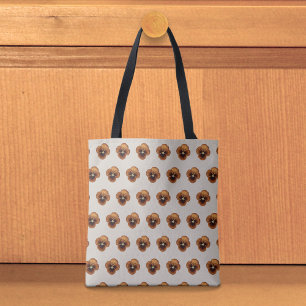 Sac fourre-tout à motif sans couture de pensée mar