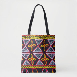 Sac fourre-tout à motif Toghu du Cameroun