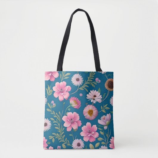 Sac fourre-tout à motifs floraux (Devant)