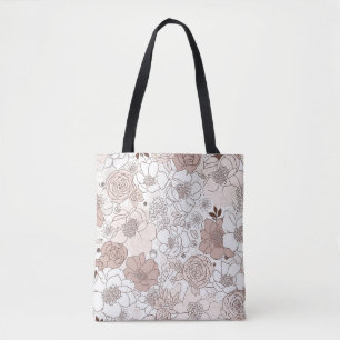 Sac fourre-tout à motifs floraux