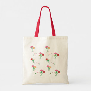 Sac fourre-tout à motifs floraux de la carnation