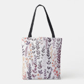 Sac fourre-tout à motifs floraux pourpre (Dos)