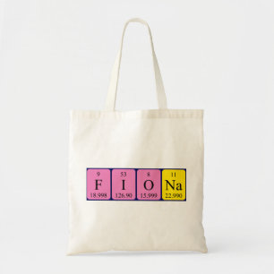 Sac fourre-tout à nom de table périodique de Fio