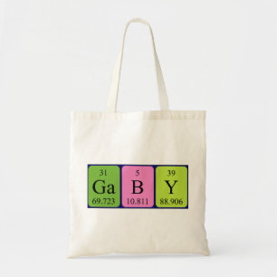 Sac fourre-tout à nom de table périodique de Gab