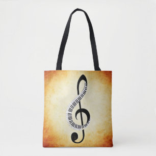 Sac fourre-tout à notes musicales