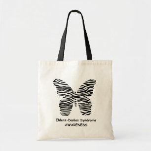 Sac fourre-tout à papillon d'impression de zèbre