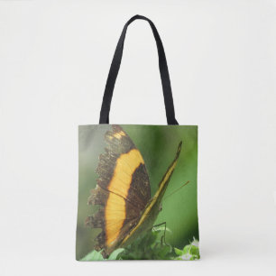 Sac fourre-tout à papillon tropical jaune et noir