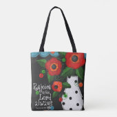 Sac fourre-tout à pavots "de pré de patchwork" (Dos)
