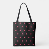 Sac fourre-tout à points Polka rose (Dos)
