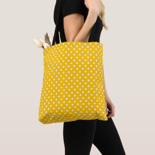 Sac fourre-tout à pois jaune soleil Fourre-tout