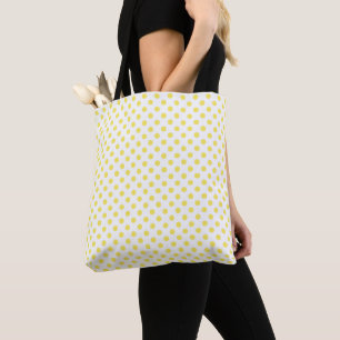 Sac fourre-tout à pois jaunes de maïs cercles