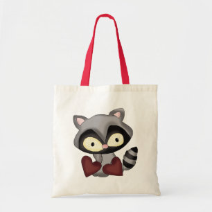 Sac fourre-tout à raton laveur de Saint-Valentin