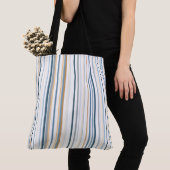 Sac fourre-tout à rayures de couleur de plage (De près)