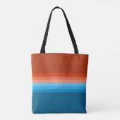 Sac fourre-tout à rayures orange bleu complémentai (Dos)