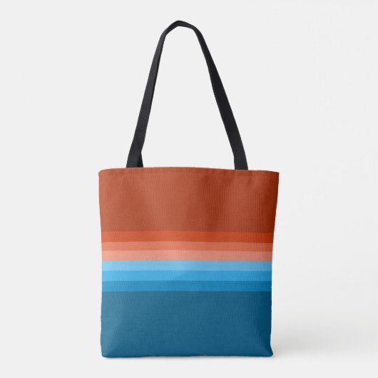 Sac fourre-tout à rayures orange bleu complémentai (Dos)