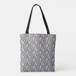 sac fourre-tout à rayures zèbre noir et blanc